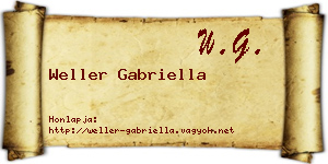 Weller Gabriella névjegykártya